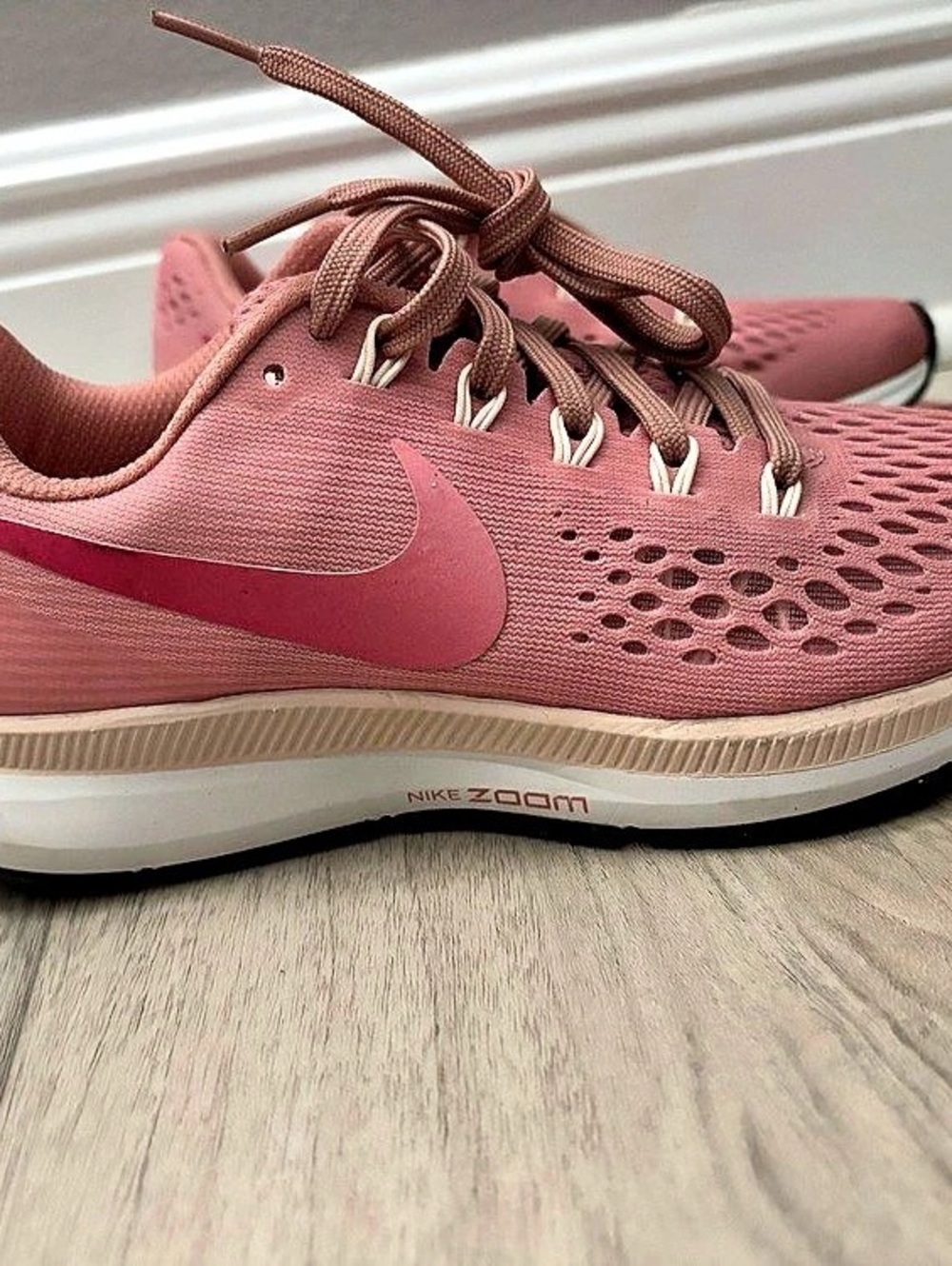 Nike Air Zoom Pegasus 34 Rust Pink Running Shoes Pink & White US 5.5 New without